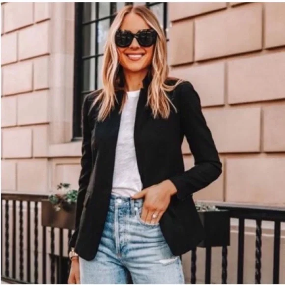 J.Crew Puff Sleeve Blazer in Stretchy Cotton Womens Size 8 - Picture 2 of 6